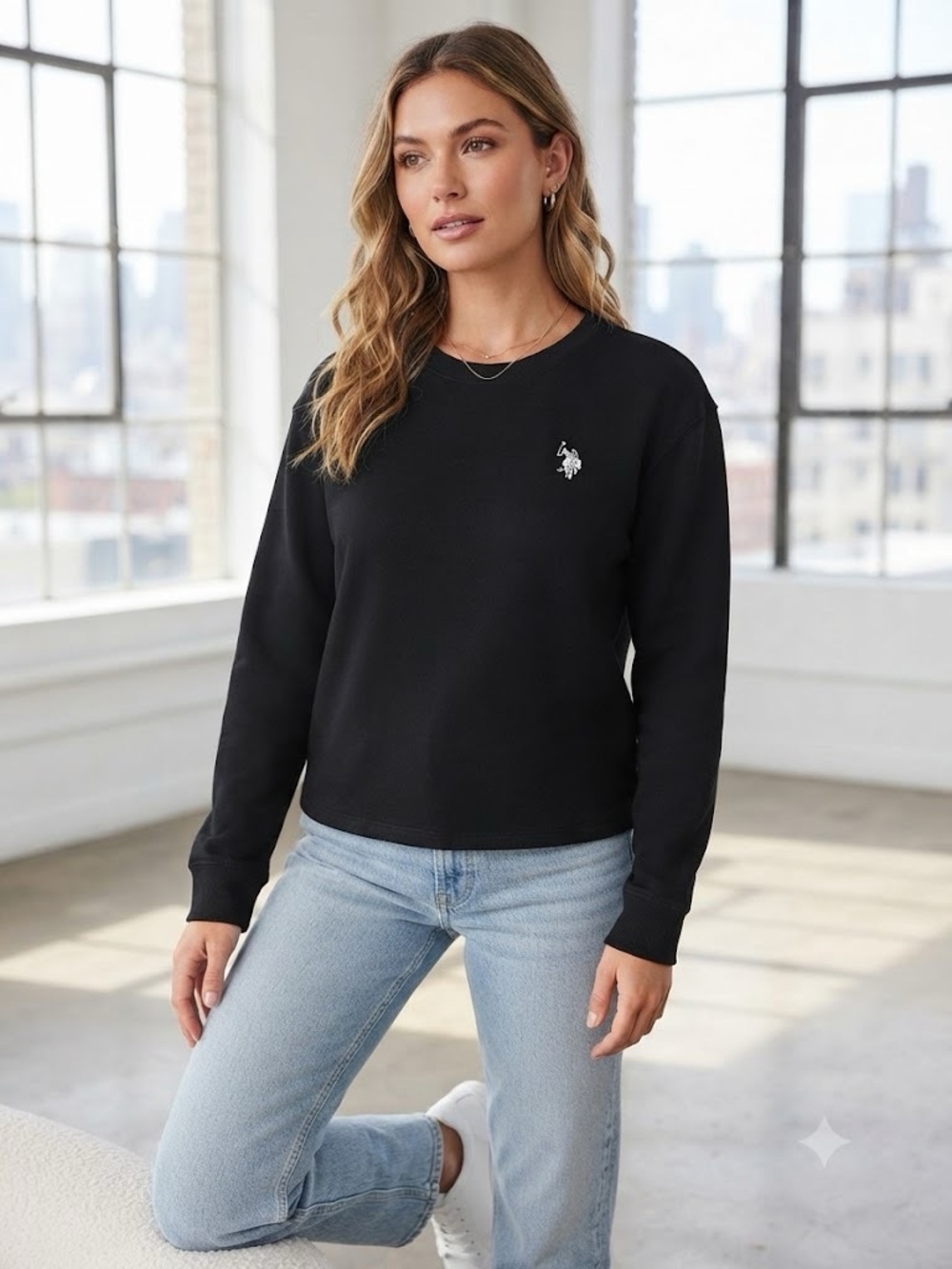 U.S. Polo Assn. Black Sweatshirt / Pullover - Size Small